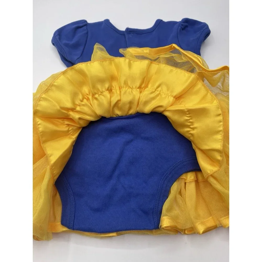 Disney Baby Snow White Costume Baby Girl Size 12 Months Sequin Blue Yellow - Picture 4 of 5